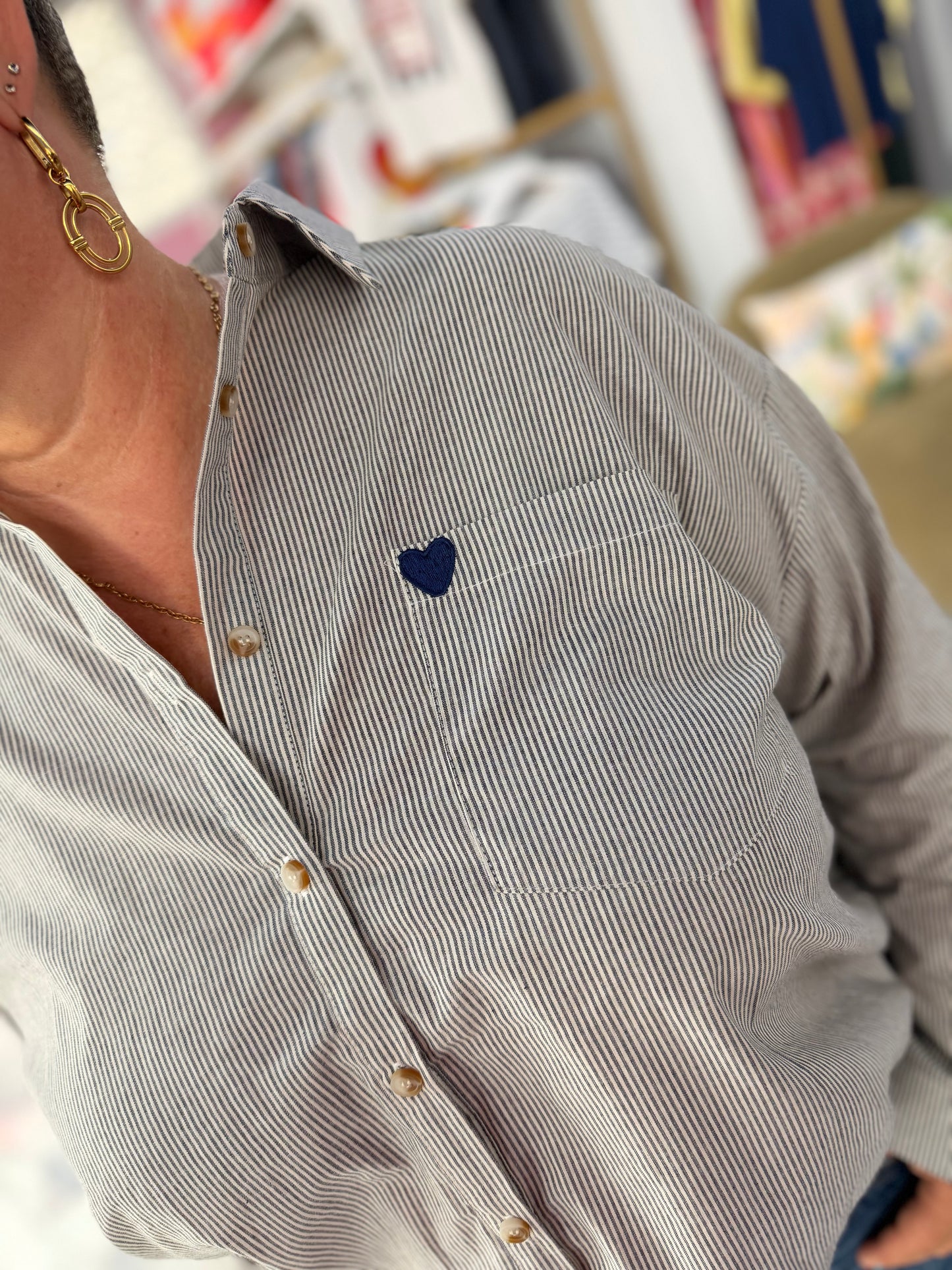 Chemise NOLA marine/gris