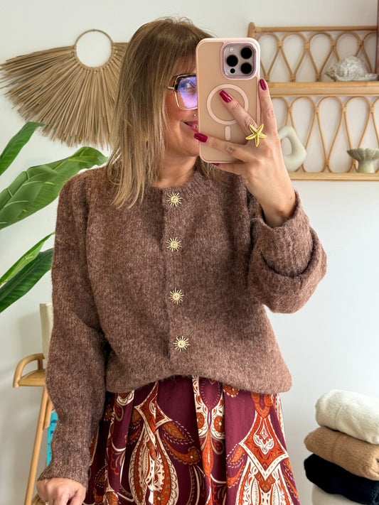 Gilet SOLEA camel foncé