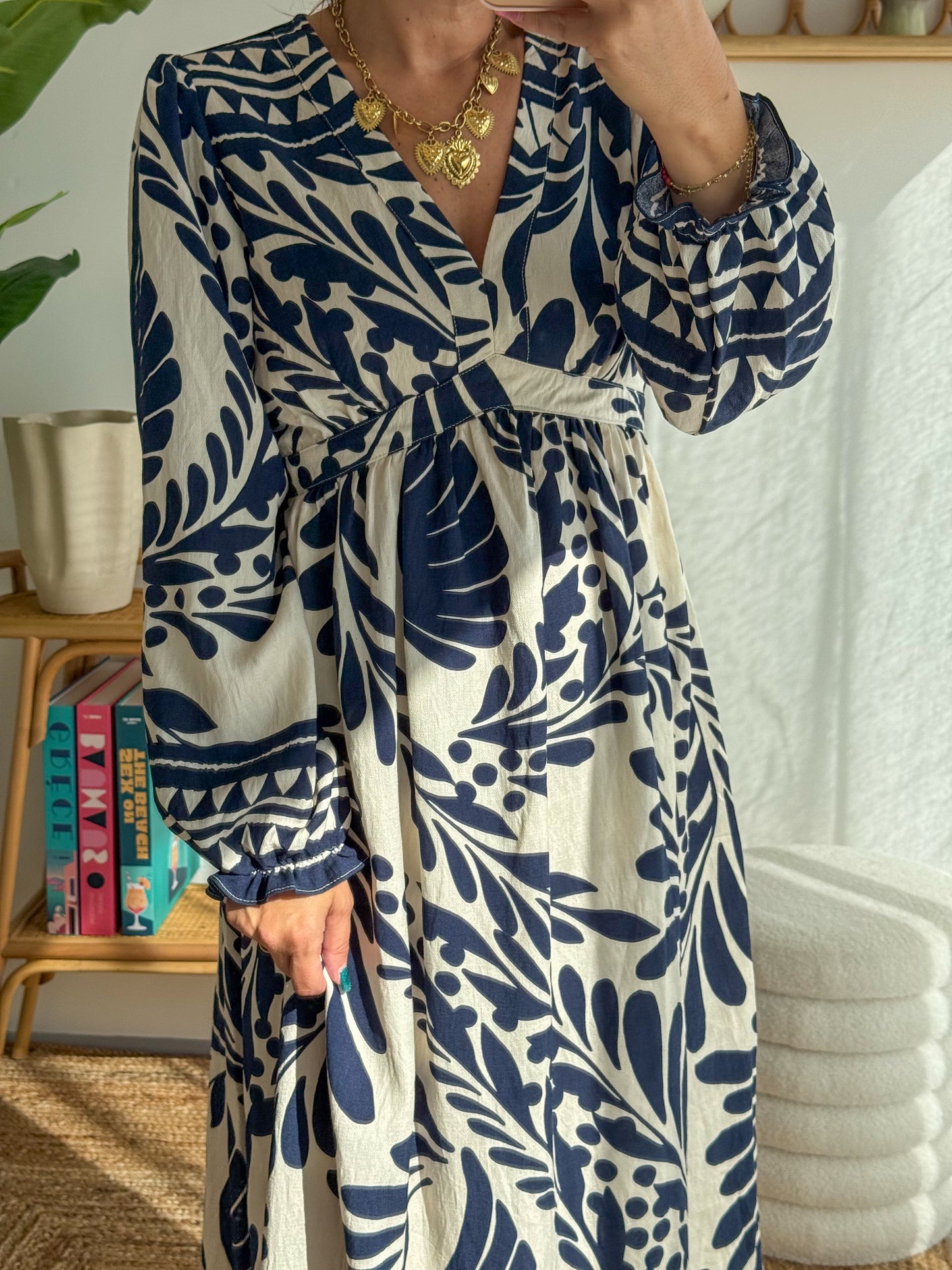Robe FLORALIES bleu marine