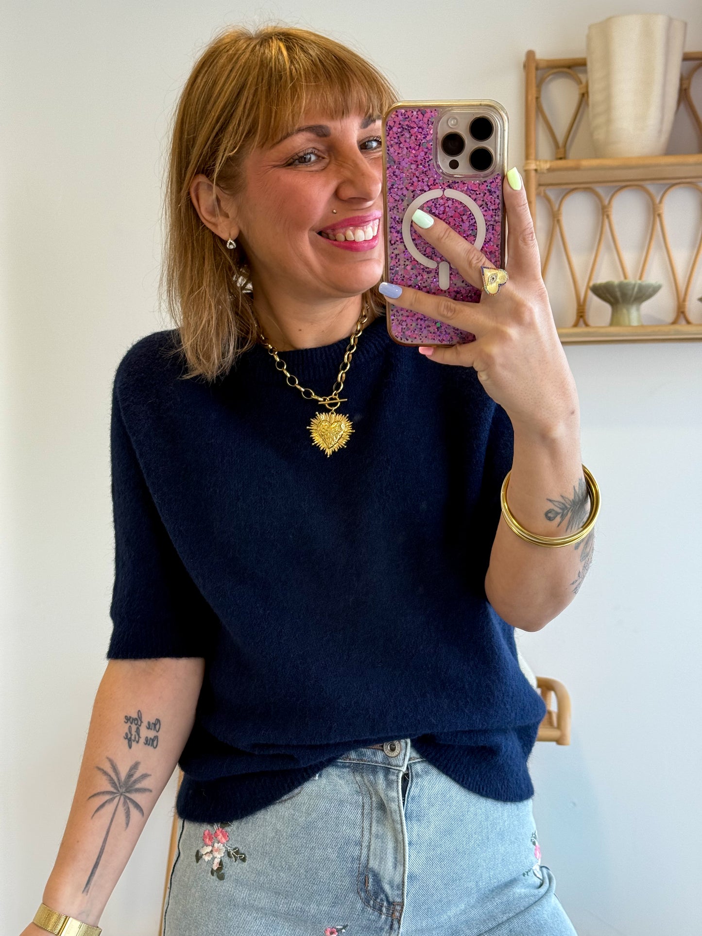 Pull TENDRESSE bleu marine