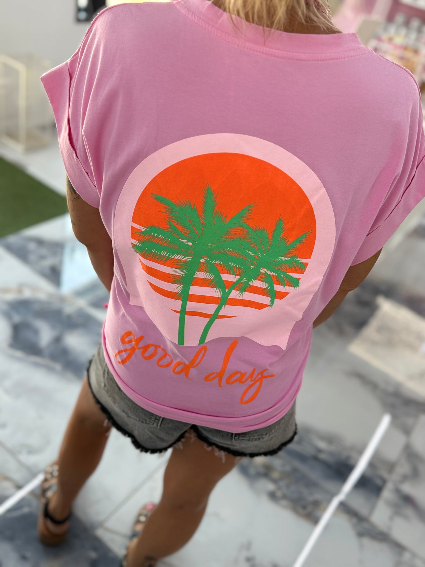T-shirt GOOD DAY rose