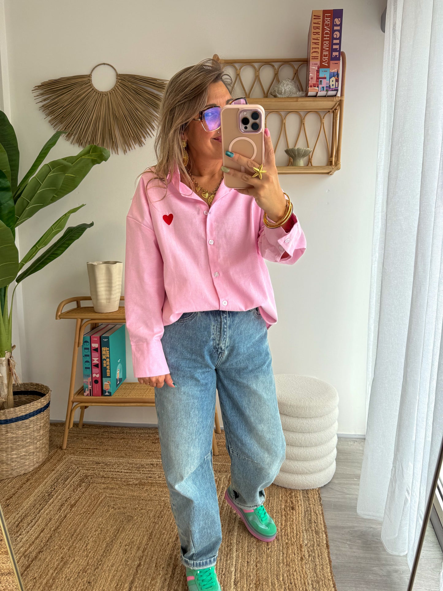 Chemise LOVE rose