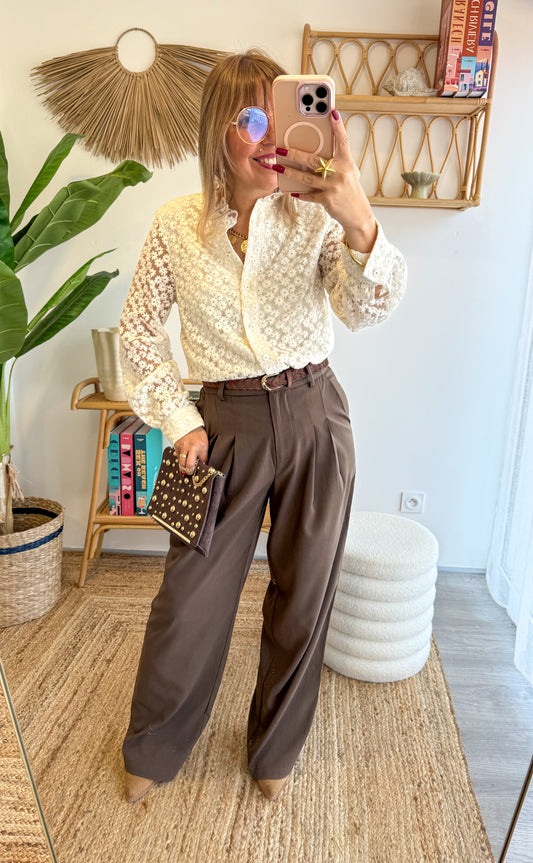 Pantalon LÉNA Marron