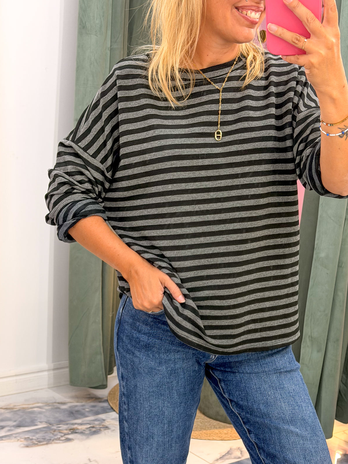 Marinière ZOE Noir/Gris