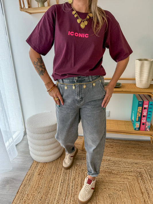T-shirt ICONIC Bordeaux