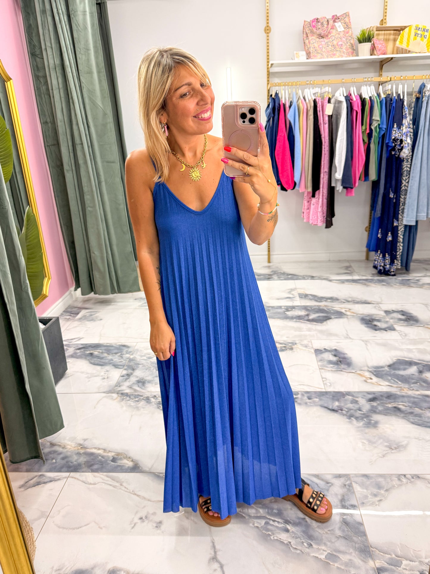 Robe AMBRE bleu électrique
