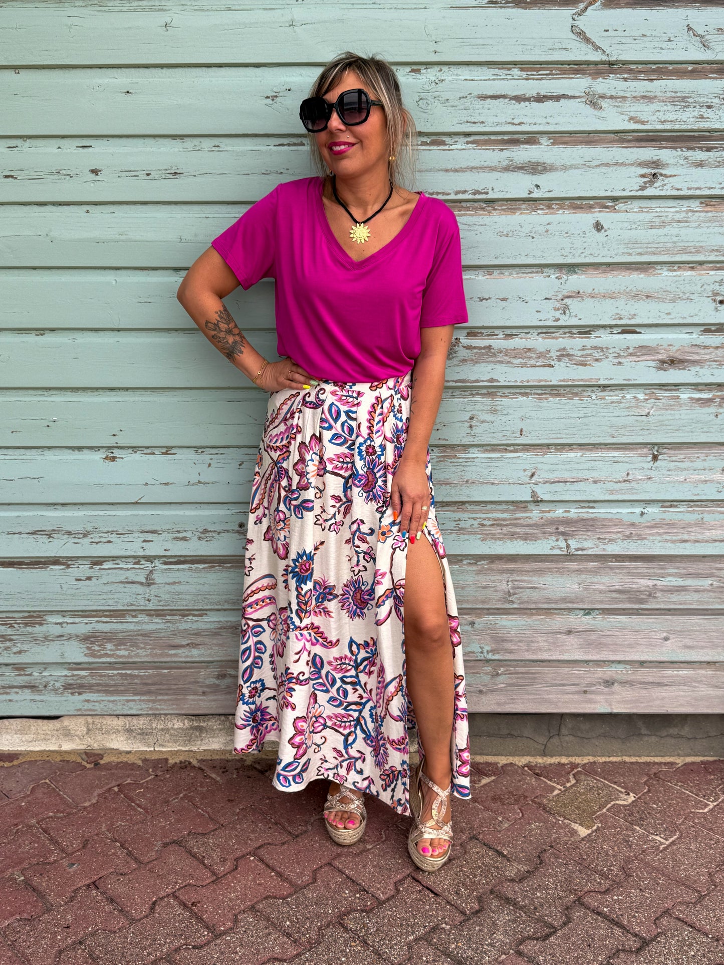 Top fluide ALIZÉE bougainvilliers