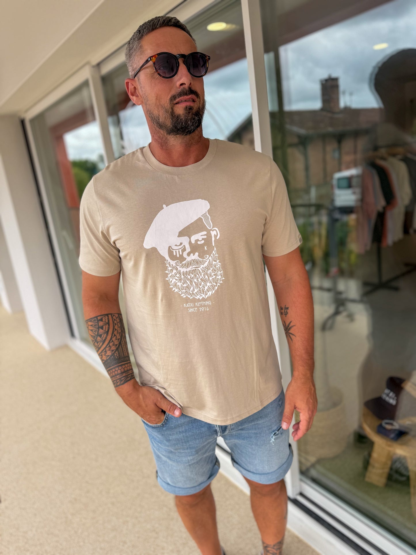 T-shirt KABINO beige - KATXI KLOTHING