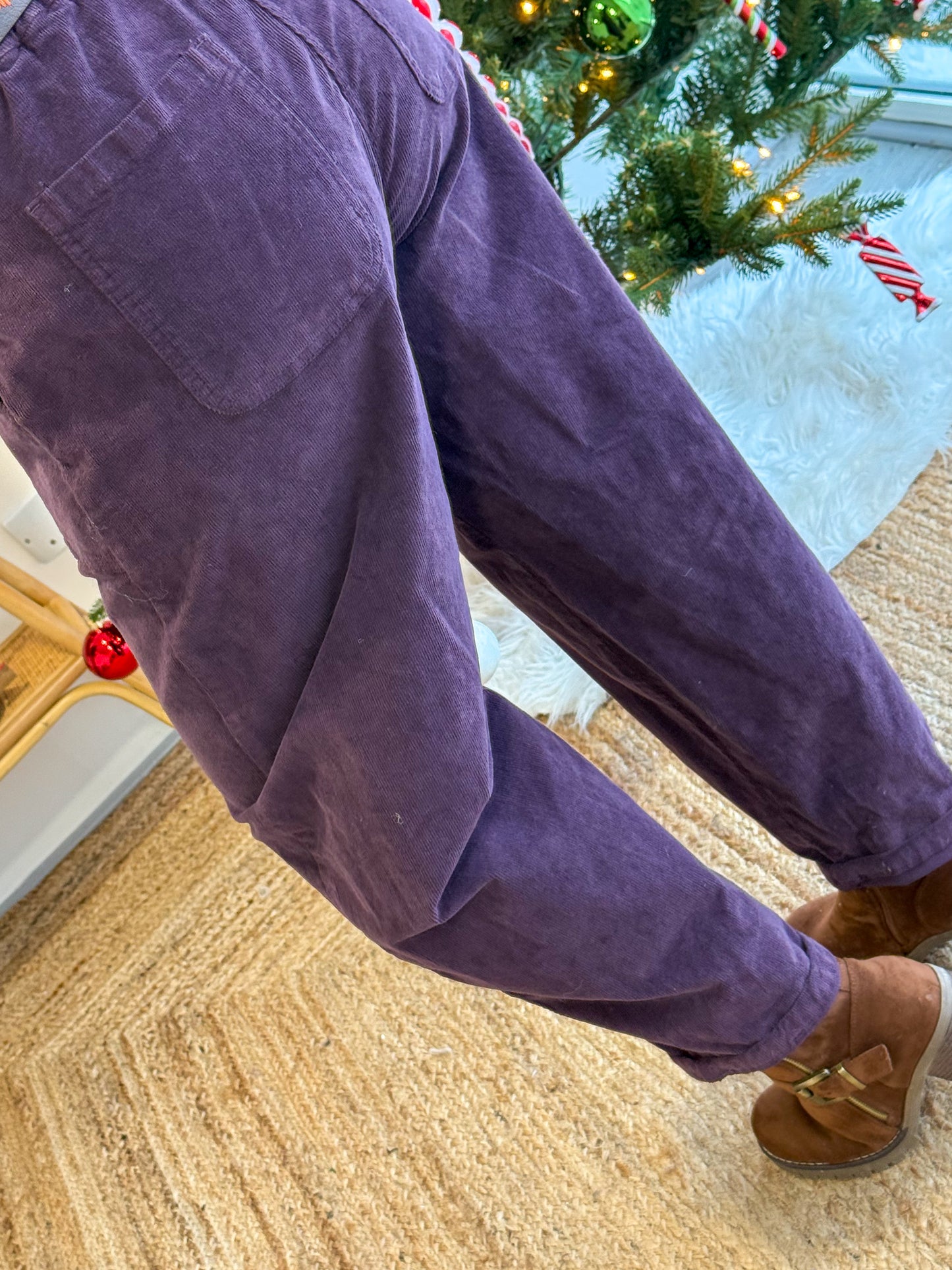 Pantalon ROMY VELOURS prune