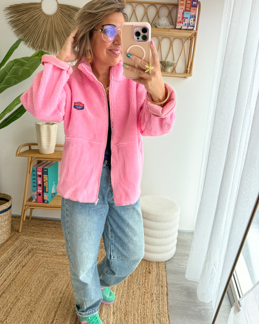 Veste polaire SWEETY rose bébé