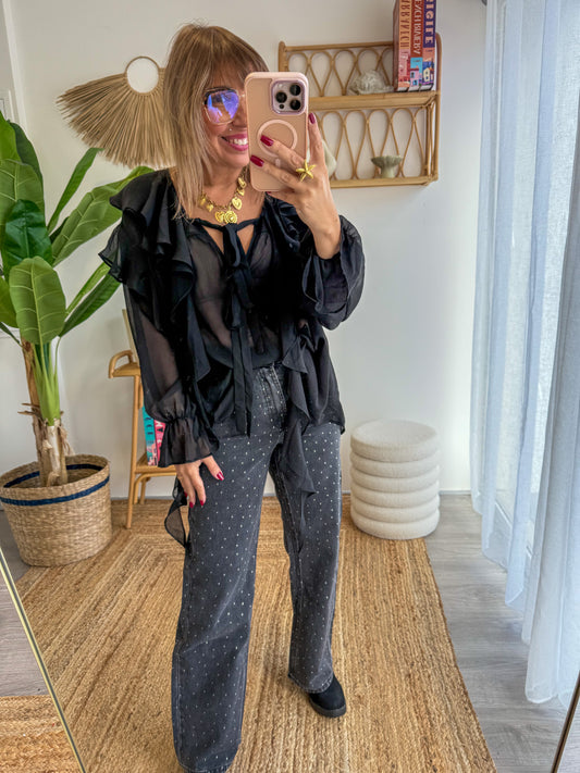 Blouse FLOrENCE noir