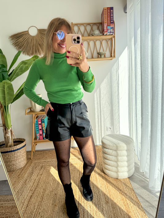 Short AVA simili cuir