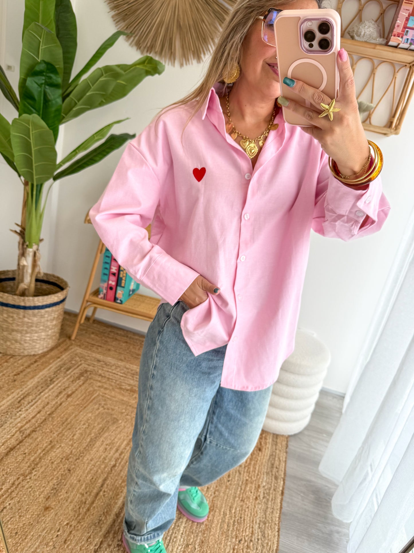 Chemise LOVE rose