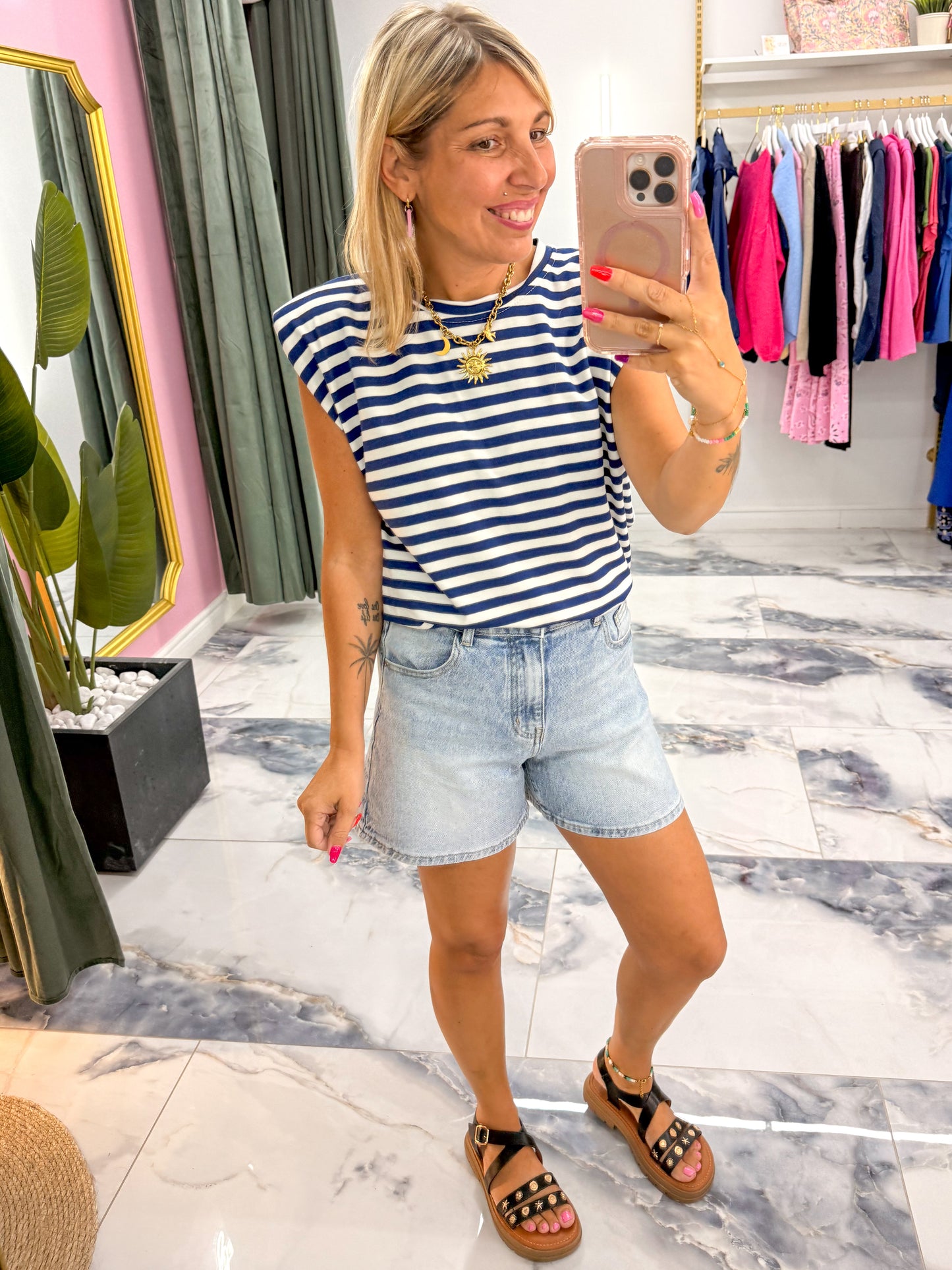 Débardeur MARILOU bleu marine