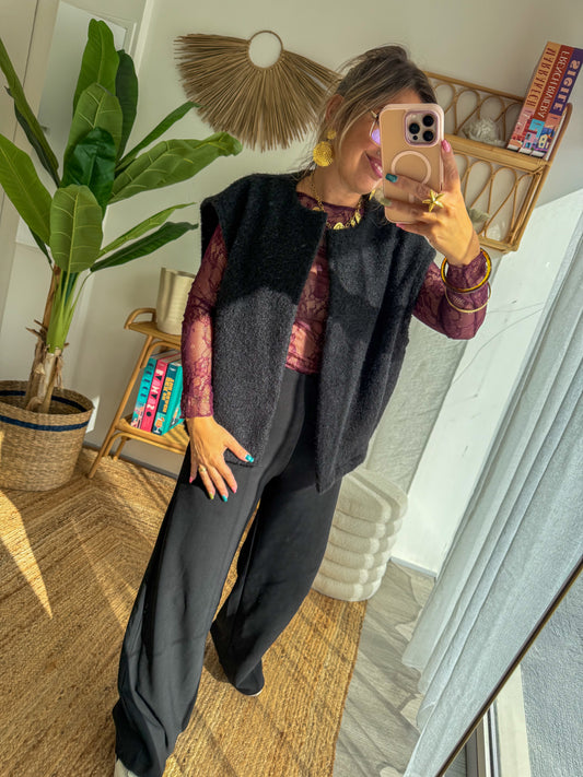 Top DENTELLE bordeaux