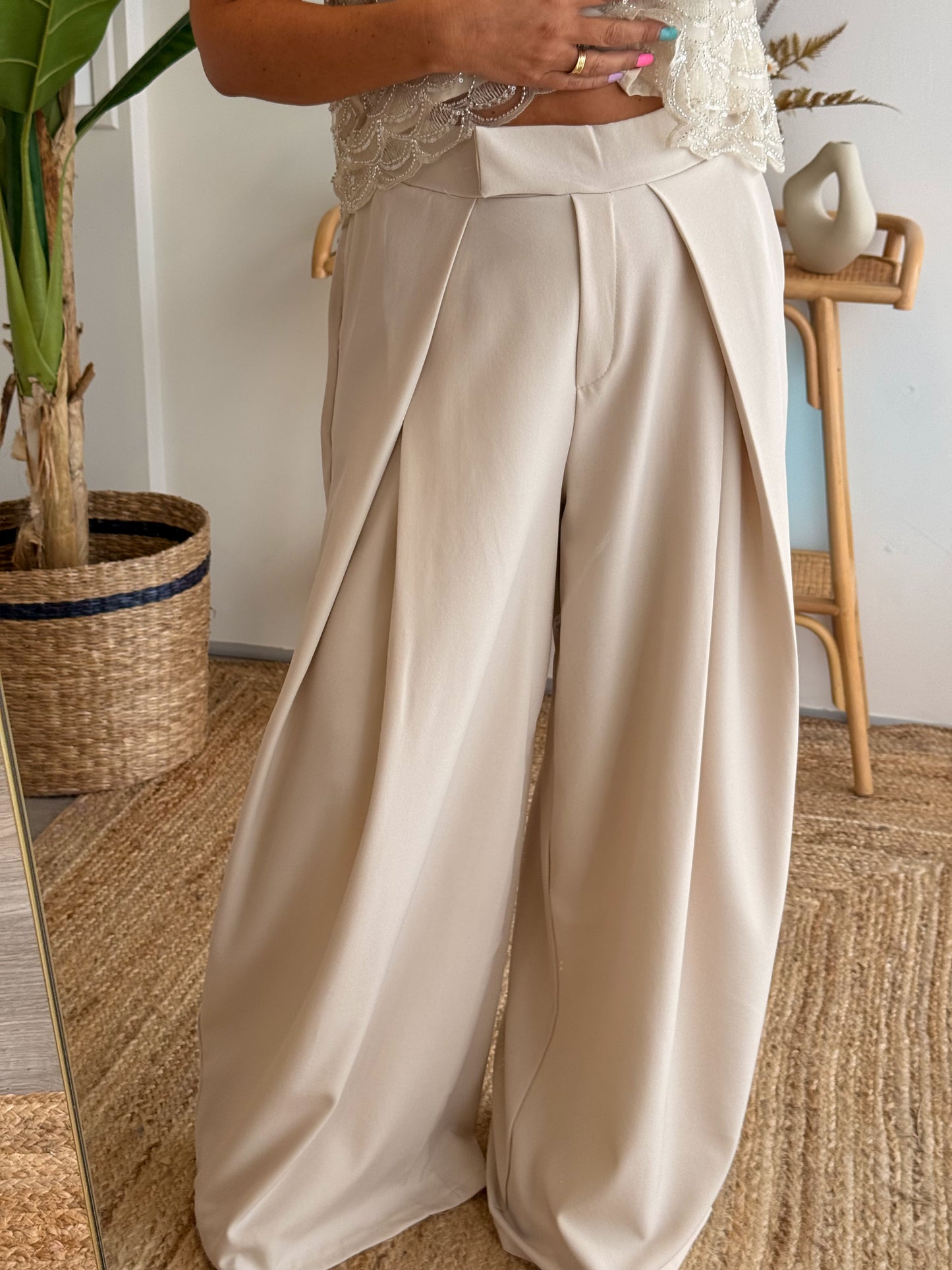 Pantalon SCRATCH beige