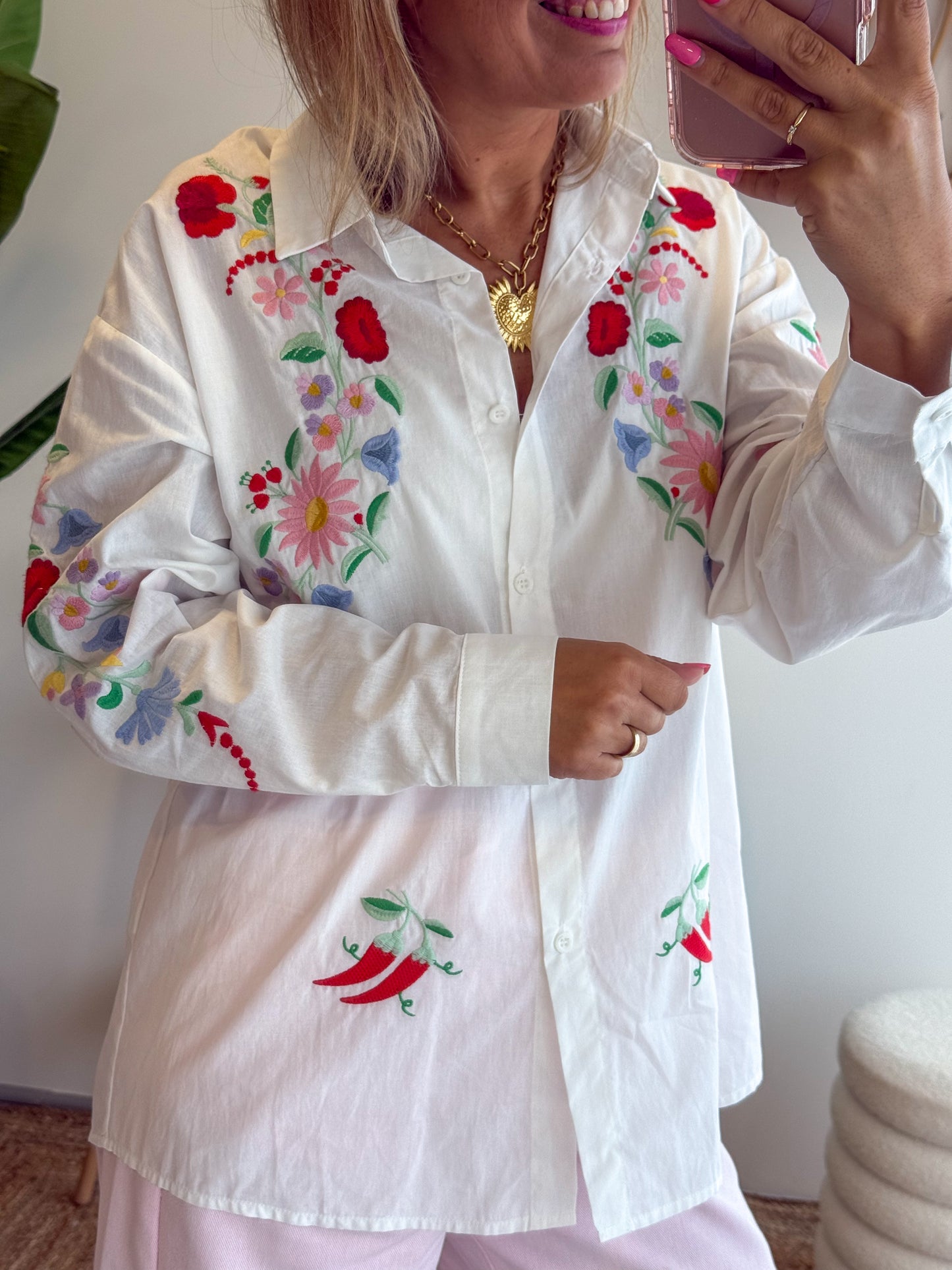 Chemisier FLORA avec broderies