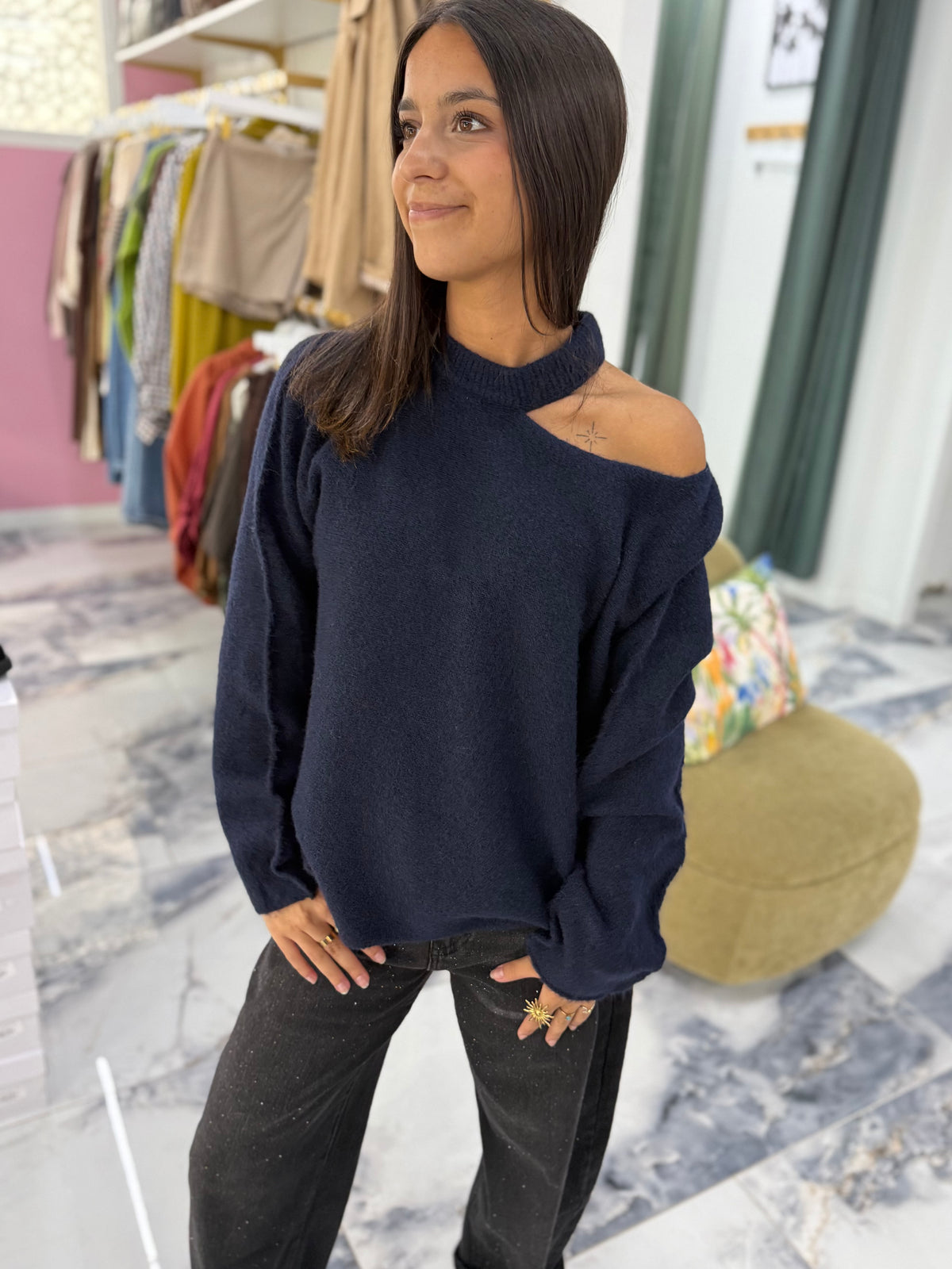 Pull NAOMIE bleu marine