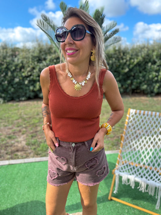 Débardeur ANNICK terracota