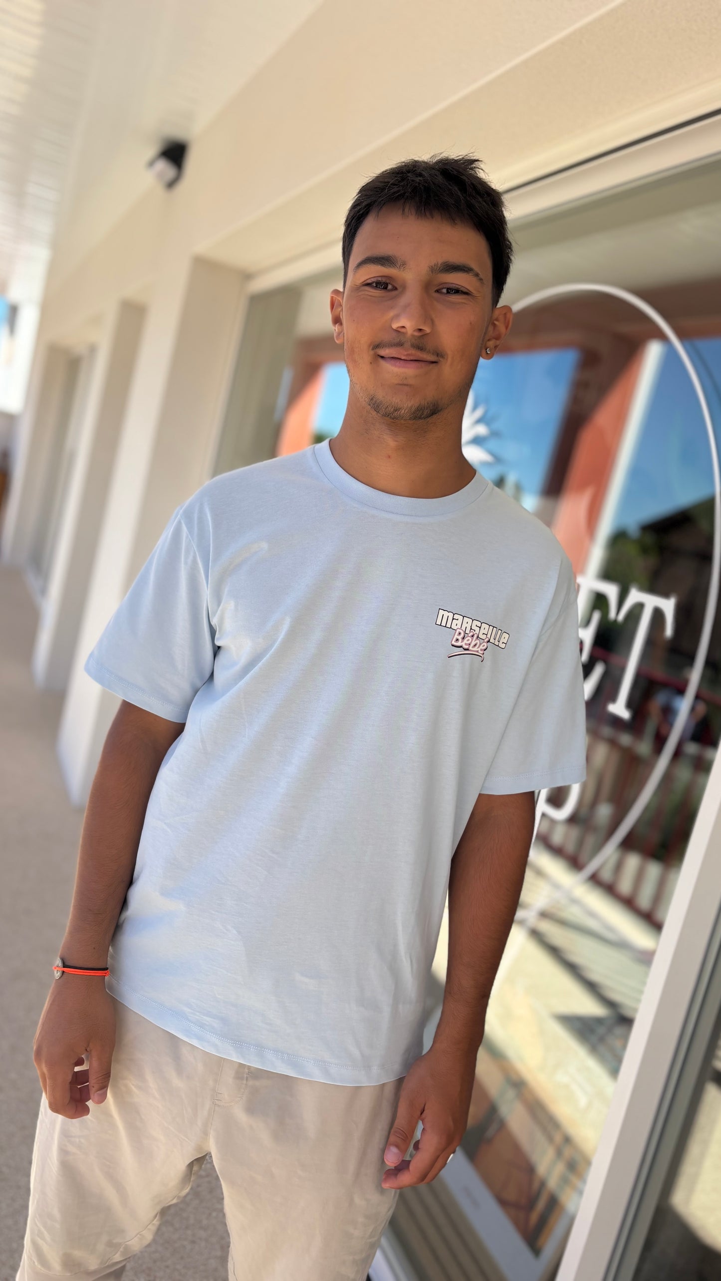 T-shirt MARSEILLE bb bleu ciel