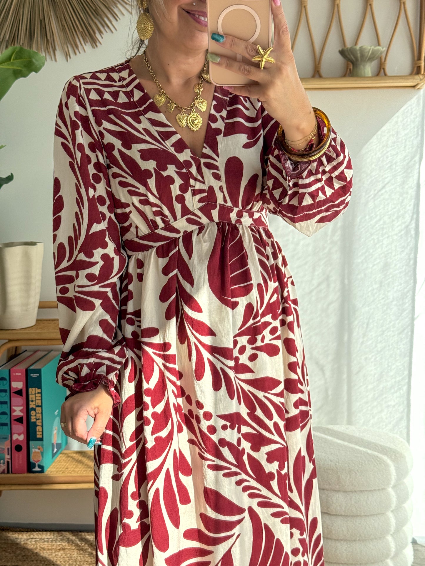 Robe FLORALIES Bordeaux
