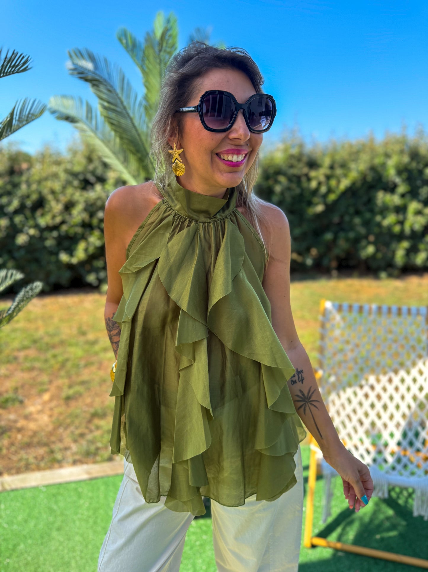 Top MALTE vert olive