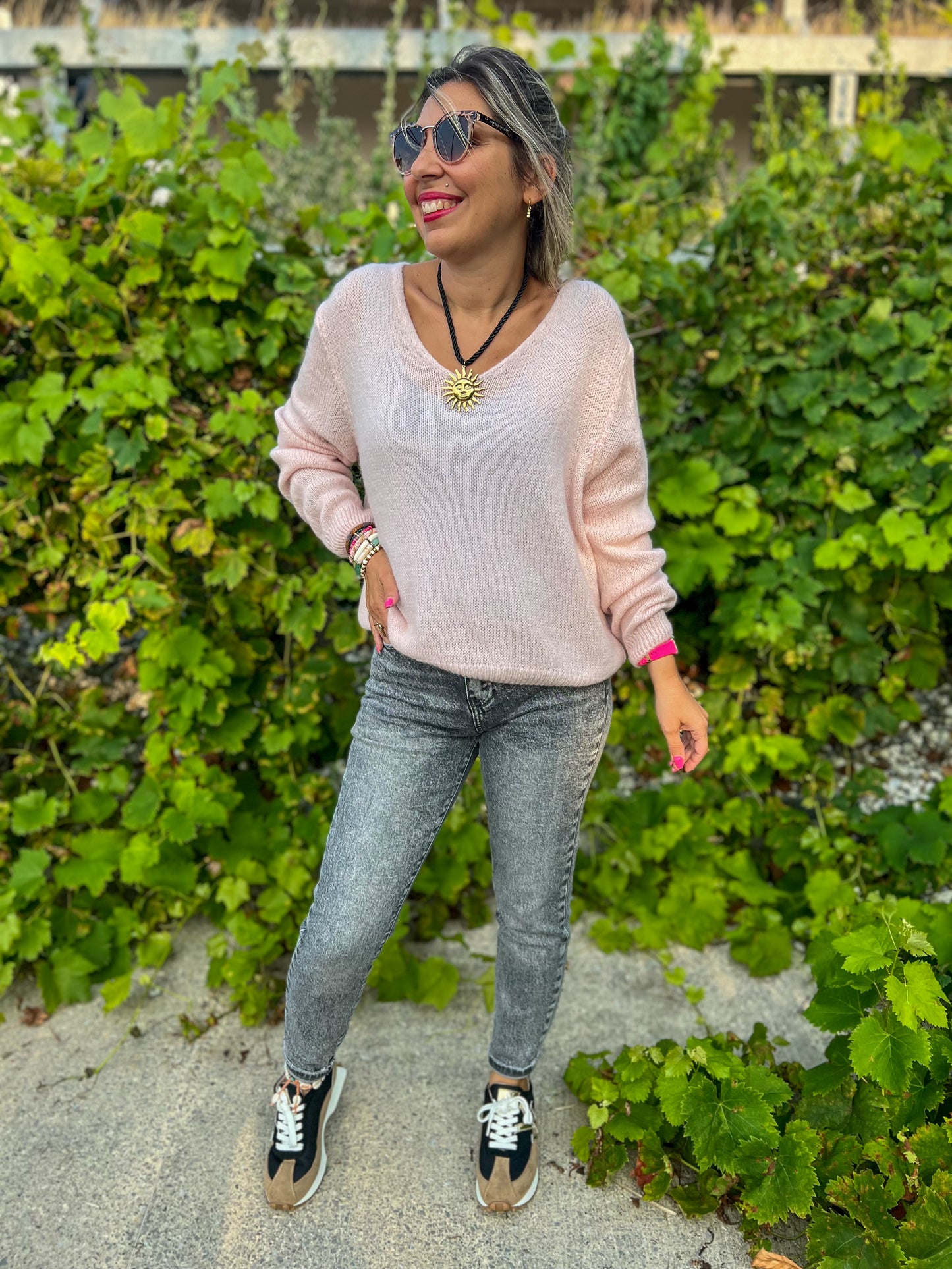 Coco rose poudré - pull alpaga