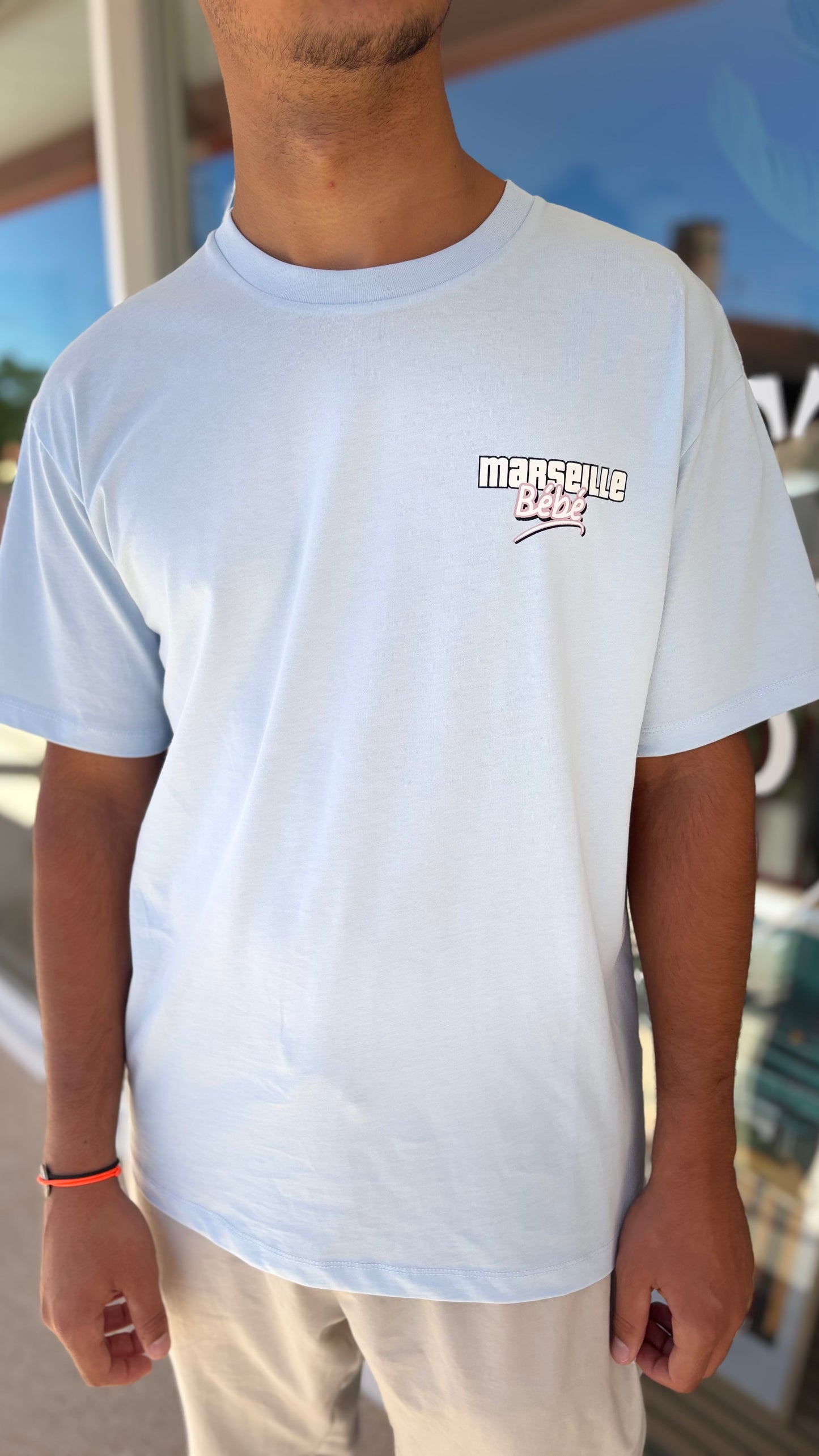 T-shirt MARSEILLE bb bleu ciel