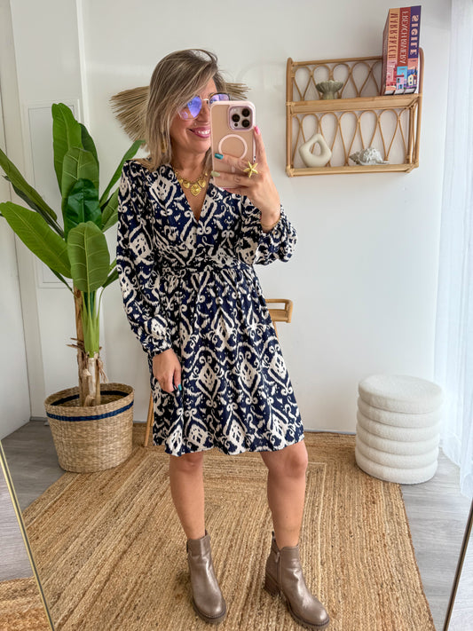 Robe MATHILDE bleu marine