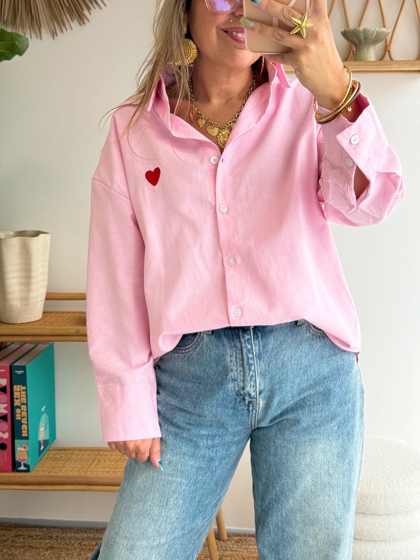 Chemise LOVE rose