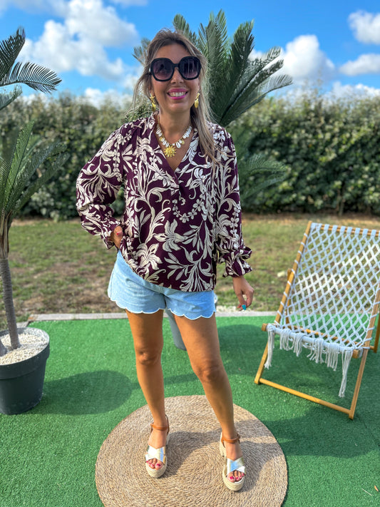 Blouse SAVANA Bordeaux