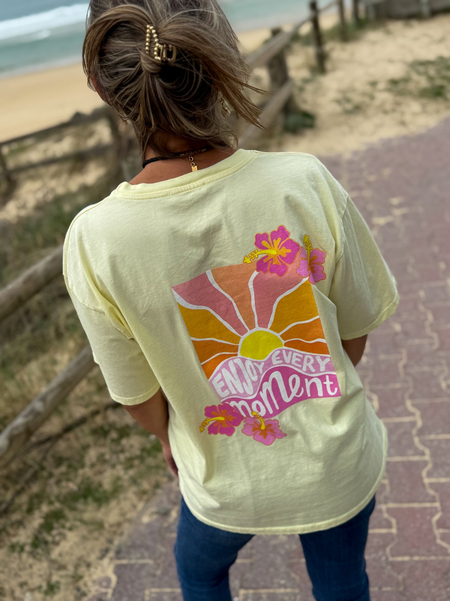 T-shirt HIBISCUS jaune