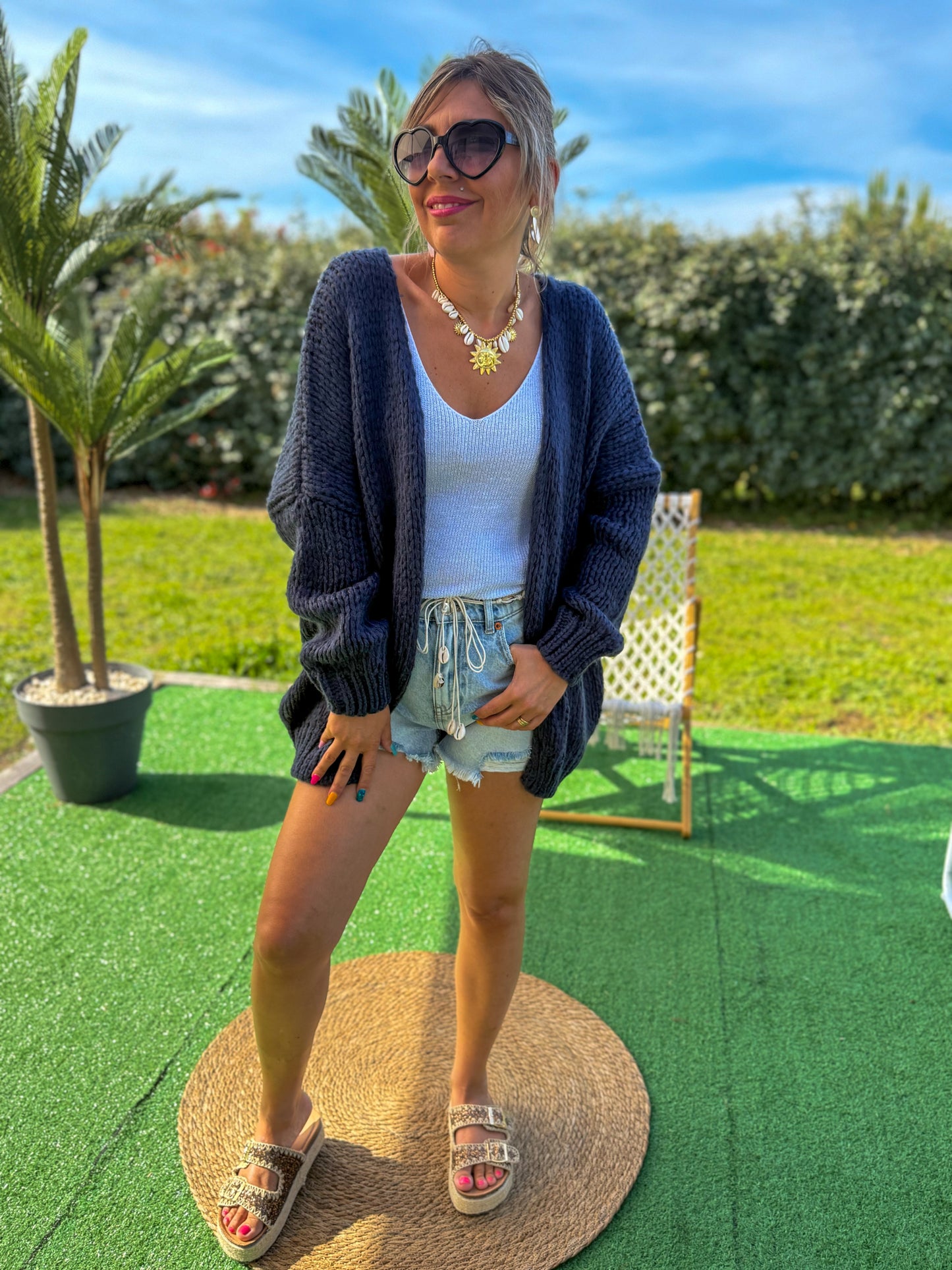 Gilet BERNADETTE bleu marine