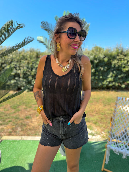 Short à strass SULLIVAN