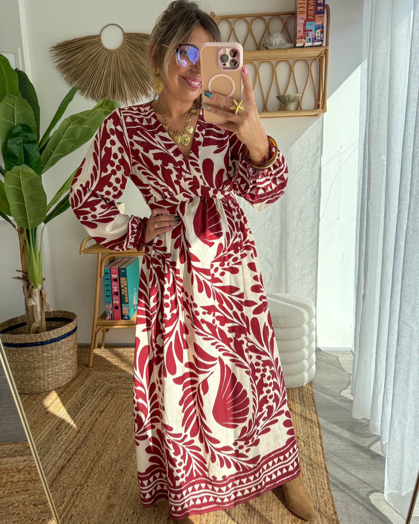 Robe FLORALIES Bordeaux