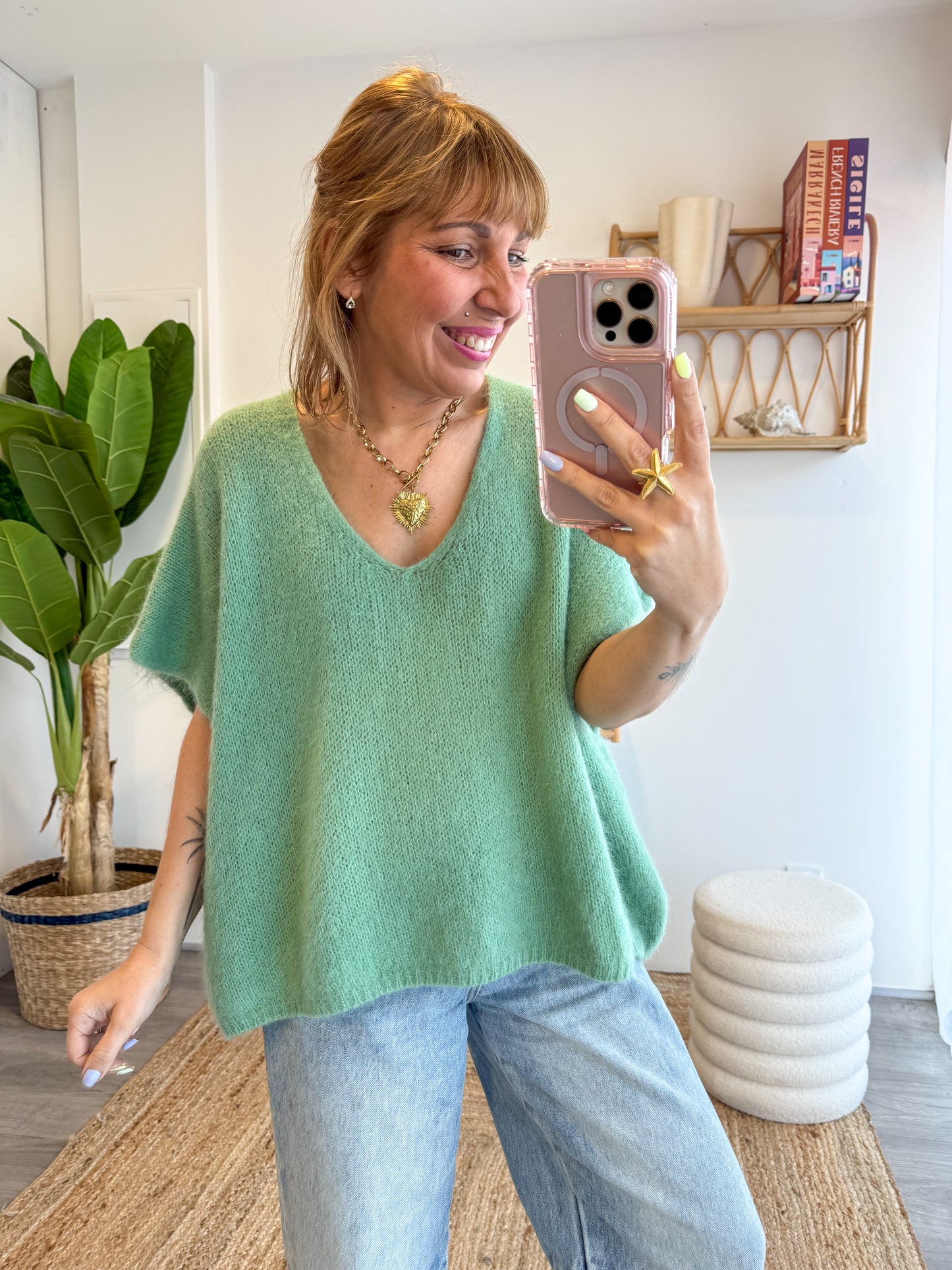 Pull ENZO vert amande