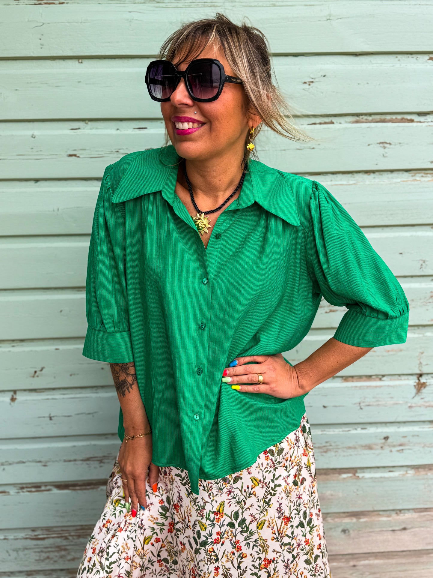 Chemise LAURA verte