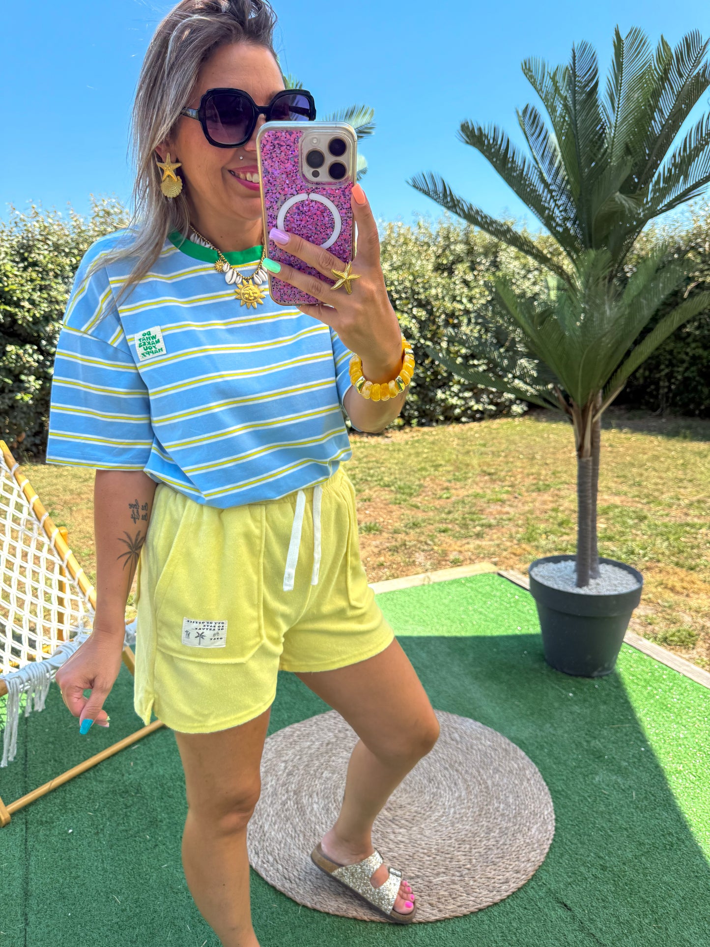 Short TROPICOOL jaune