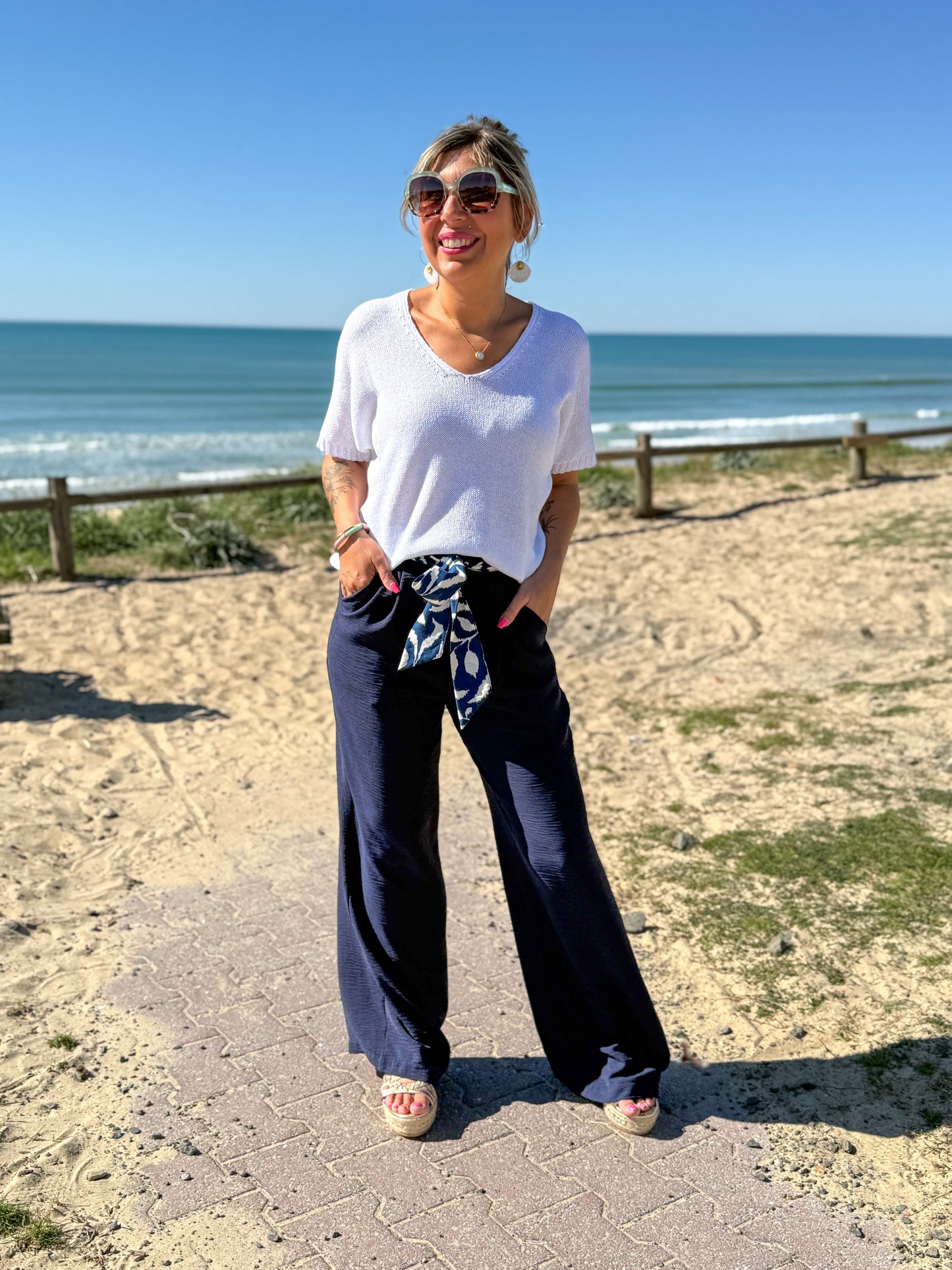 Pantalon PAULA bleu marine