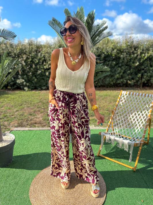 Pantalon SAVANA Bordeaux