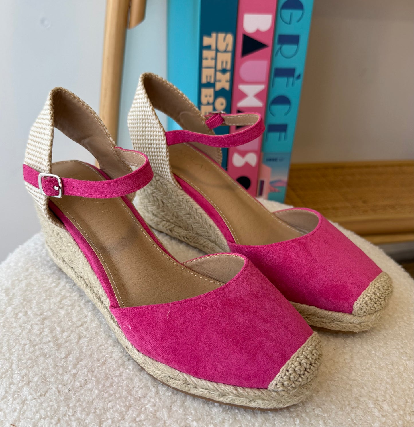Sandales compensées BIANCA Fushia