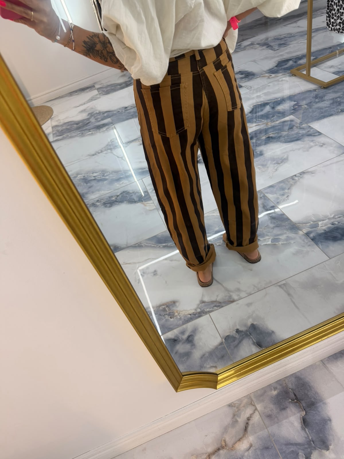 Pantalon MARLON choco/camel