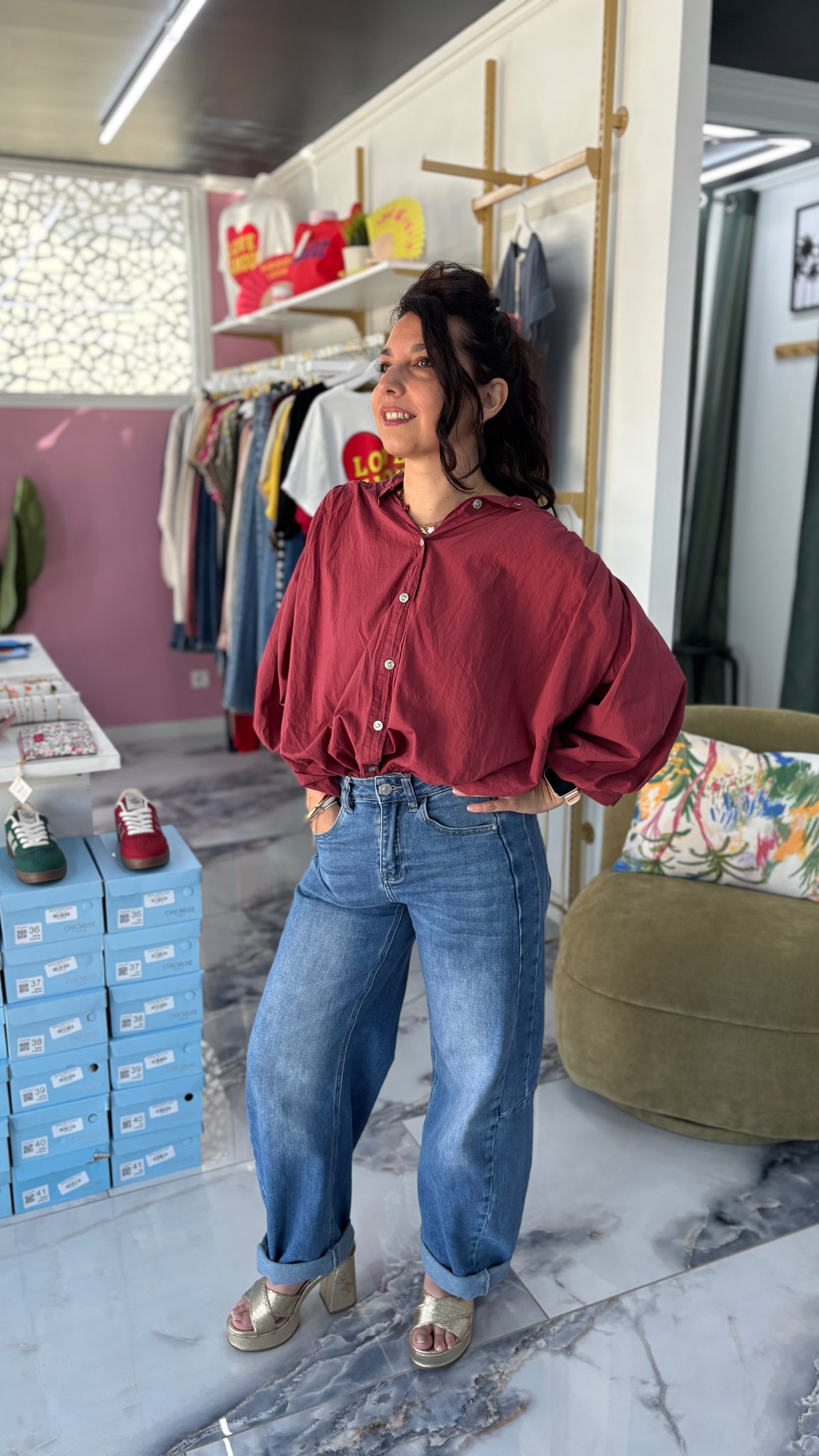 Blouse ELINA Bordeaux