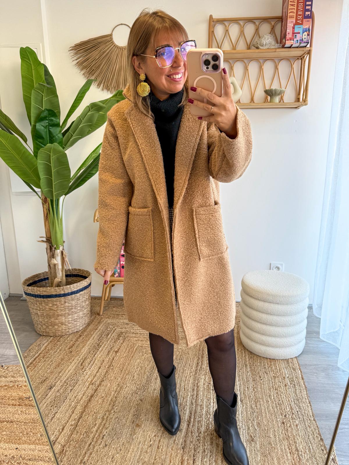 Manteau ANYA camel