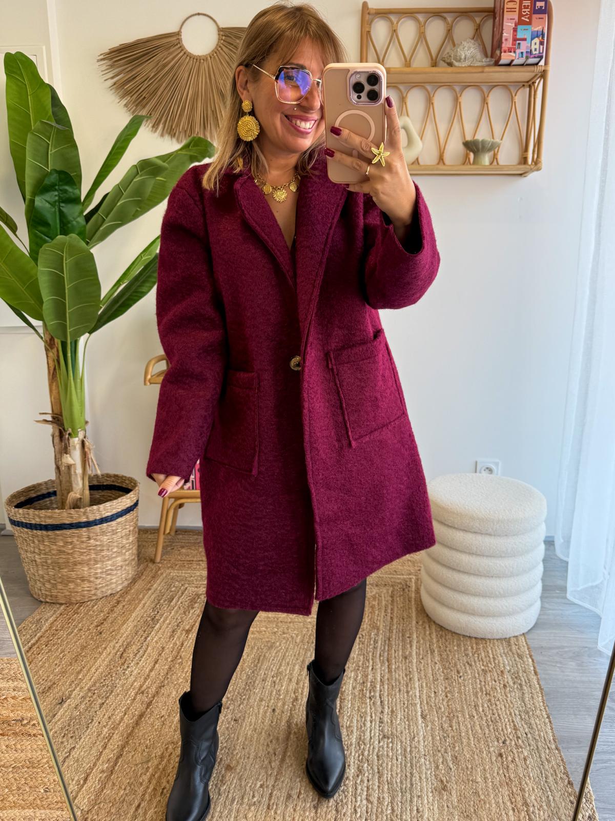 Manteau ANYA Bordeaux