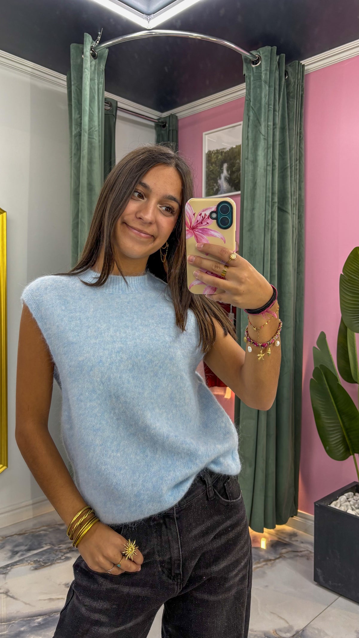 Pull sans manche CÔME Bleu