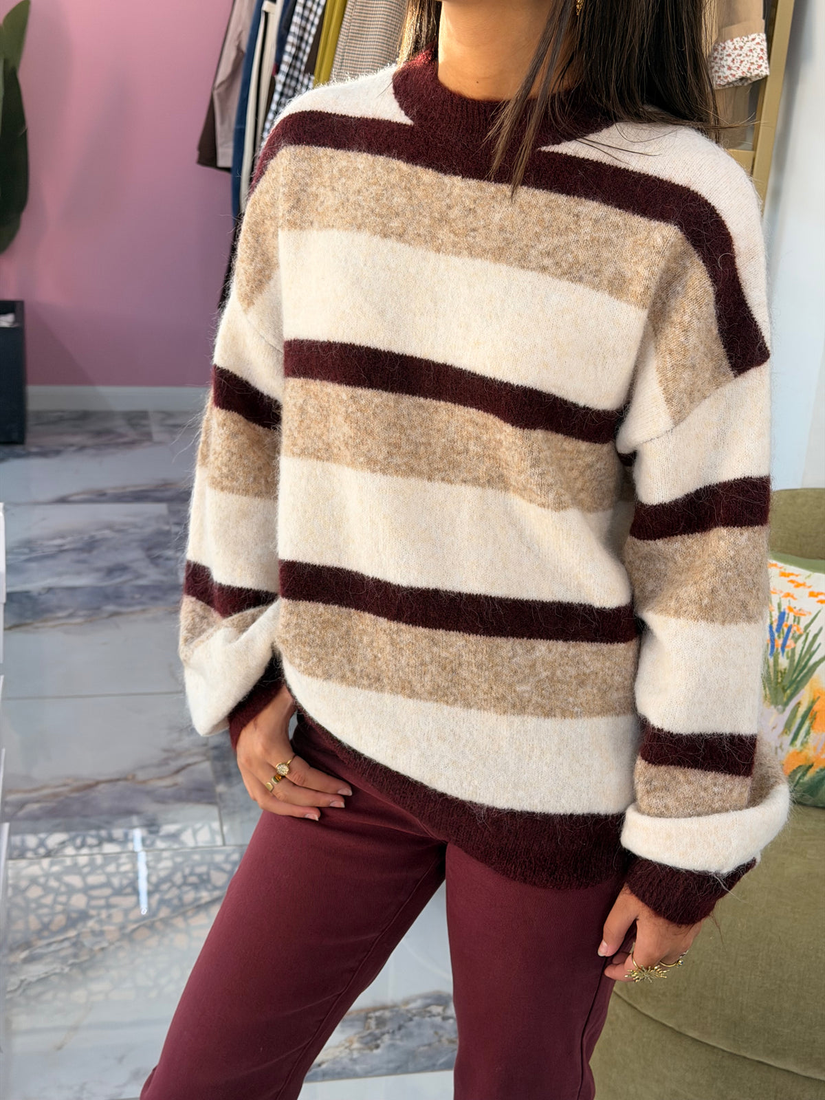 Pull THELMA bordeaux