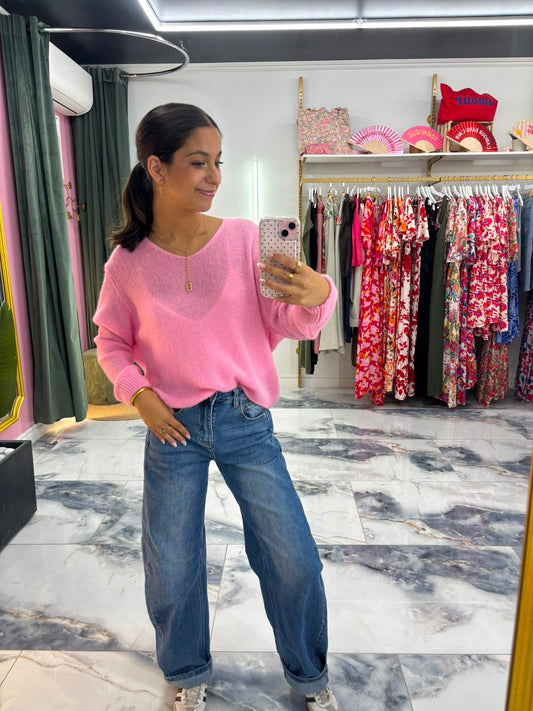Pull COCO alpaga rose