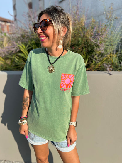 SOL🌞- t-shirt oversize vert