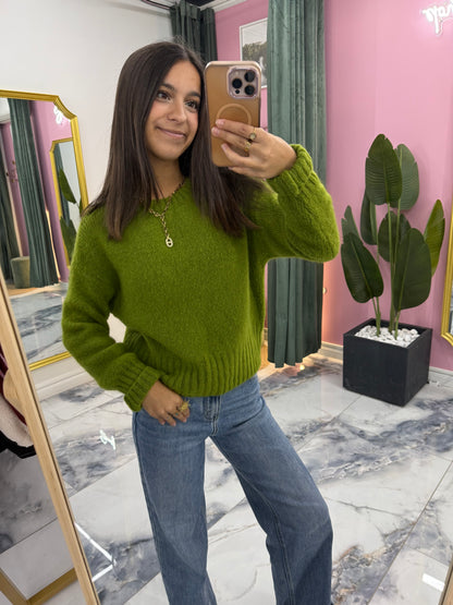 Pull GIANNI vert olive